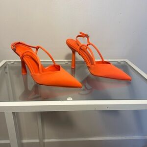 Rivers Island Satin Sling Back- orange
